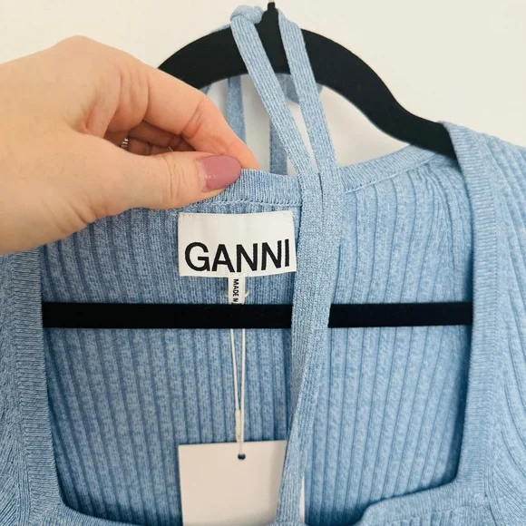 GANNI Mlange Knit Mini Dress  size M  NWT